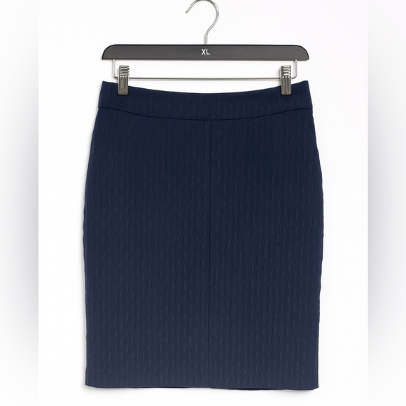 Talbots 0P Navy Blue Textured Pencil Skirt | Classic & Lined. Professional - Picture 1 of 4